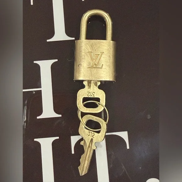 Authentic Louis Vuitton Gold Padlock with Keys used #312 - Picture 1 of 2